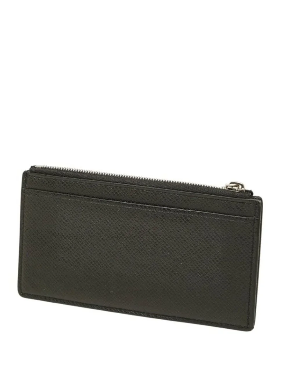 Louis Vuitton Taiga Coin Card Holder Purse Case Black Leather